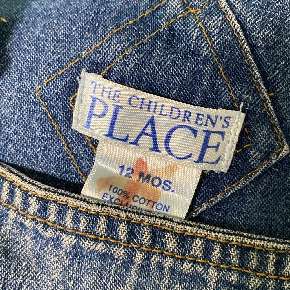 THE CHILDRENS PLACE Heart Pocket Denim Overalls - Picture 4 of 6